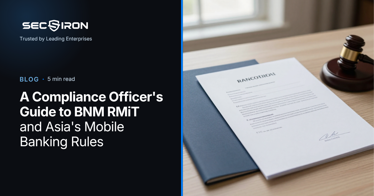 A compliance officer's guide to BNM RMiT and mobile banking app security requirements